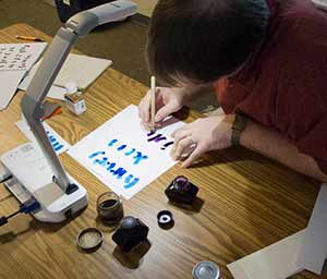 Tom lettering. 